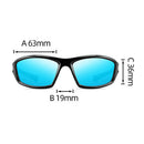 Polarized Sunglasses Men UV400 Outdoor Driving Eyewear (Black Ice Blue) Newly