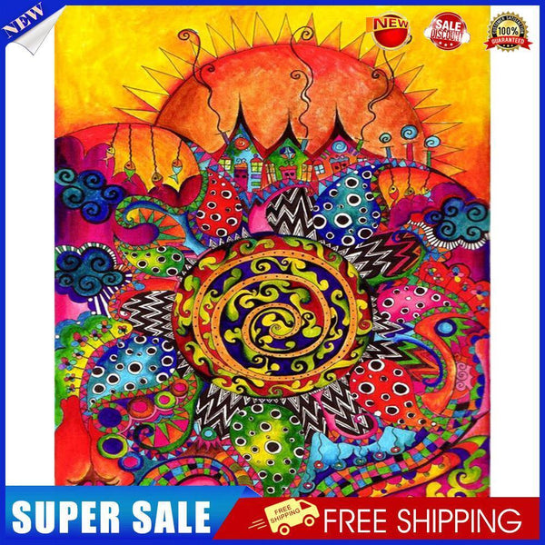 Abstract Sun Flower Oil Paint By Numbers Kit DIY Acrylic Painting on Canvas