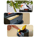 Toothpick Dispenser Automatic Bird Woodpecker Table Toothpick Box Case Storage