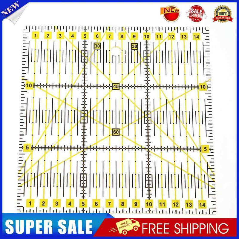 5pcs DIY Square Patchwork Tailor Yardstick Cloth Cutting Rulers Sewing Tool