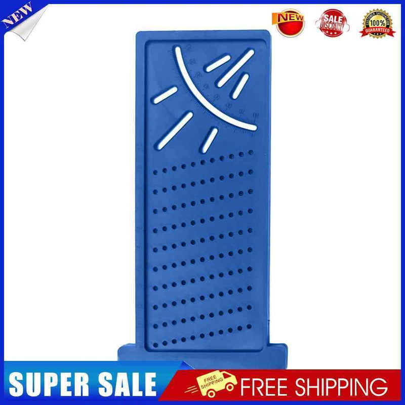 Woodworking Scribe Mark Line Gauge Cross-Out Carpenter Angle Ruler (Blue)