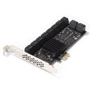 20 Port PCIE Expansion Card PCIe SATA 3.0 Riser Adapter 6Gbps for Desktop