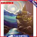 Oil Paint By Numbers Little Monster Frameless Picture Craft Kit for Living Room