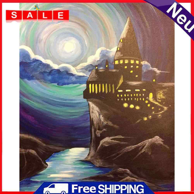 Oil Paint By Numbers Little Monster Frameless Picture Craft Kit for Living Room