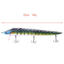 23cm 46g Simulation Fishing Lures Artificial Wobbler 13 Segments Bait (C) Newly