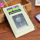Women Wallet PU Solid Card Holder Money Bag Multi-slot Mini Purse (Green)