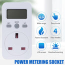 UK Plug Electricity Power Consumption Meter Energy Monitor Watt Kwh Analyzers~