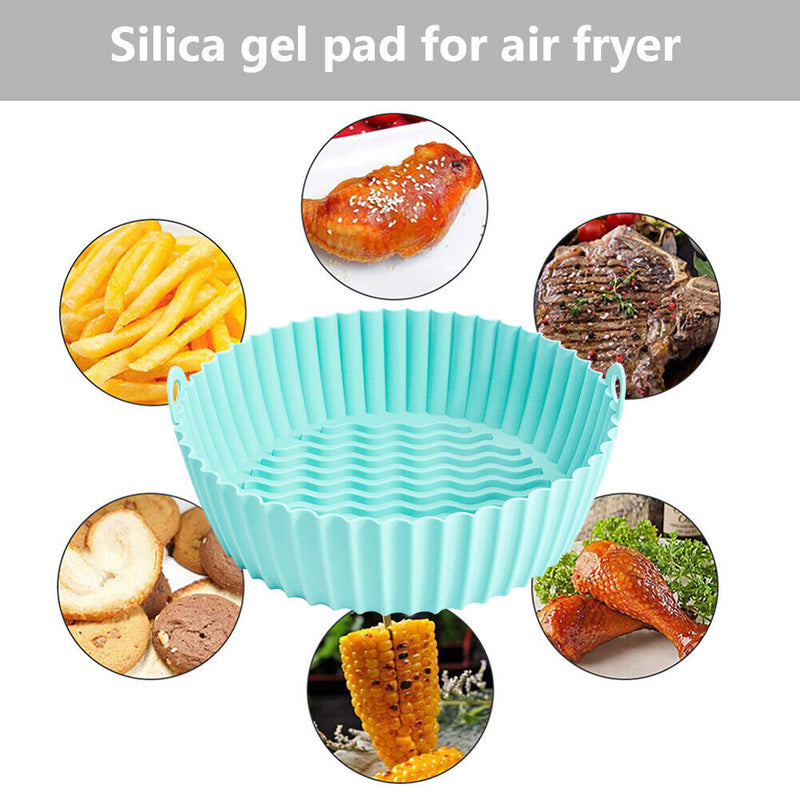 Silicone Air Fryers Basket Replacemen Grill Pan Bakeware for Oven Steamer Cooker