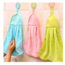 Accessories 33*20cm Hanging Cloth Coral Velvet Hand Towel Super Absorbent