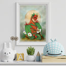 Orange Flying Dinosaur Diamond Painting 5D DIY Special Shape Partial Drill (KA465