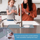 Silicone Faucet Mat for Kitchen Sink Splash Guard Bathroom Faucet Dark Grey
