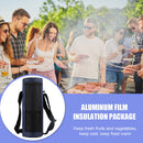 Portable Lunch Insulation Bag Food Cooler Water Bottle Bags (Dark Blue) Newly
