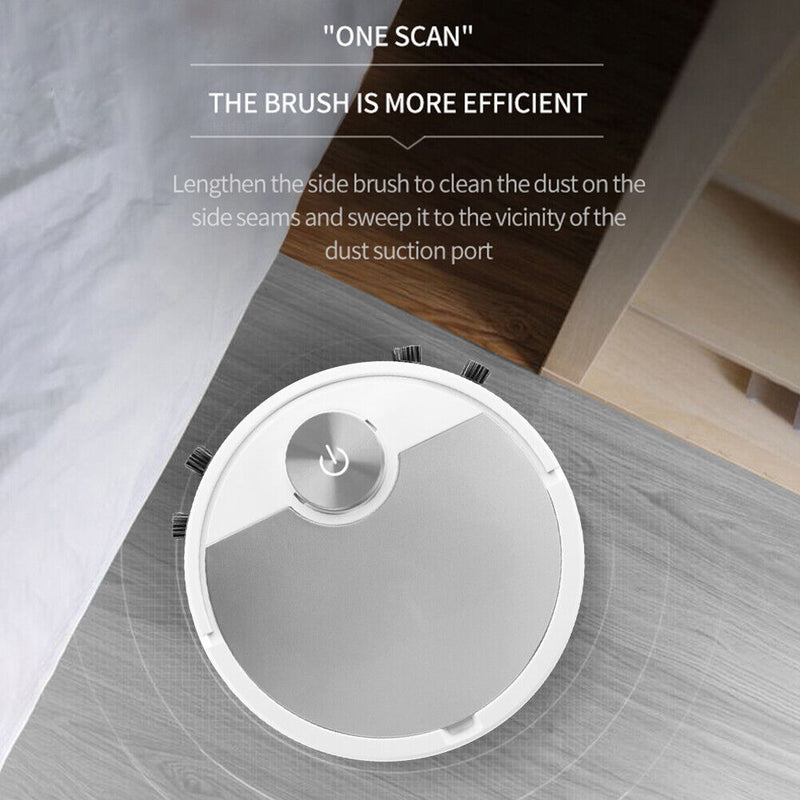 USB Smart Robot Vacuum Cleaner Phone APP Remote Control Auto Sweeper (Grey)