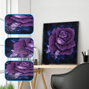 5D DIY Full Drill Square Diamond Painting Purple Rose Cross Stitch Mosaic