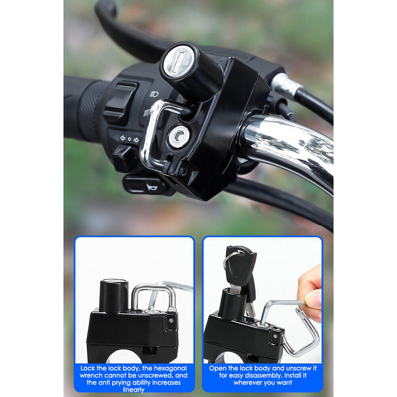 Universal Bicycle Lock Motorbike Motorcycle Padlock Security Lock Handleable Lock