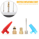 5pcs/set Bicycle Tire Inflating Schrader Presta Valve Needle Air Hose Adapter