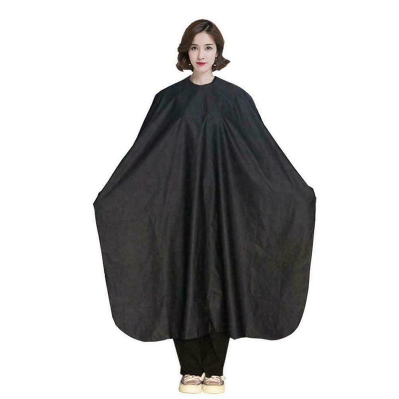 Black Barber Gowns Salon Hair Cutting Cape Hairdressing Cloth US N6H5