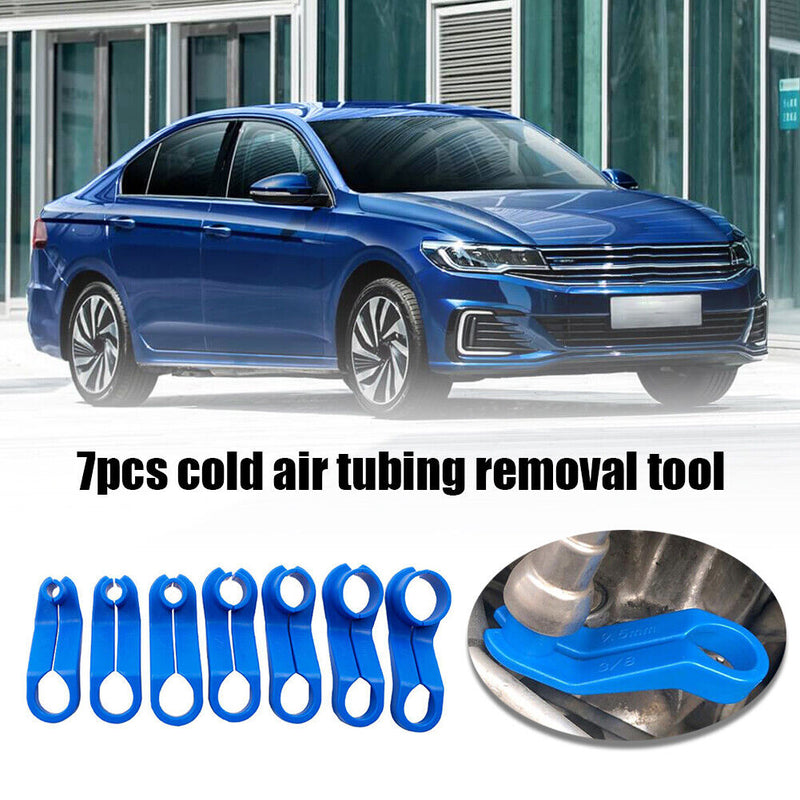 7pcs Angled AC Fuel Line Disconnect Tools 22mm 19mm 16mm 13mm 9.5mm 8mm 6mm Blue