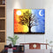 Sun Moon Tree Oil Painting By Numbers DIY Frameless Art Picture On Canvas