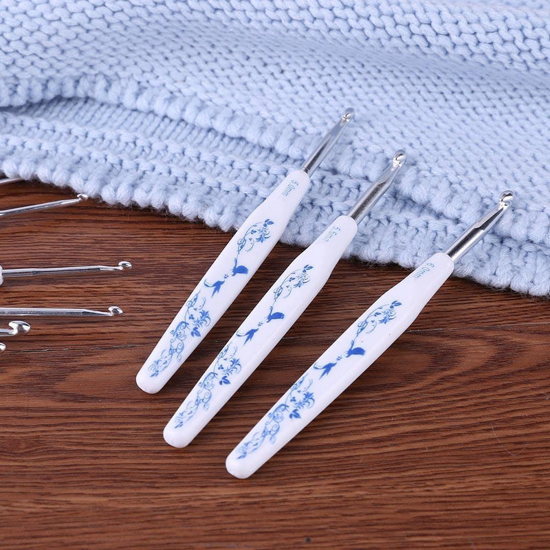9pcs 2-6mm Crochet Hook Kit Scarf Knitting Needle Sweater Weaving Craft Gift