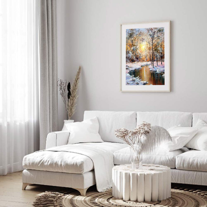 DIY Diamond Painting Kits Full Round Drill Sunset Woods Mosaic Home Decorat