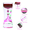 Liquid Motion Bubbler - Hourglass Liquid Timer Desk Ornament (Pink Green)