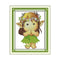 Part Embroidery Wood Elves 2-Strand 14CT Printed Fabric Cross Stitch Needlework