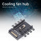 Splitter Cooling Fan Hub PC SATA 1 to 8 3Pin 12V Power Socket PCB Adapter