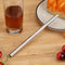 Reusable Stainless Steel Screw Thread Drinking Straw Cleaner Brush Kit (1) Newly