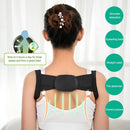 Adjustable Clavicle Posture Corrector Back Brace Lumbar Support (Black)
