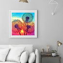 Full Embroidery Cotton Thread Cross Stitch 11CT Counted DIY Sunset Dandelion Kit