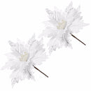 Wedding Favors Xmas Gift Glitter Ornament Poinsettia Christmas Tree Flowers