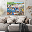 Full Embroidery 11CT Cross Stitch Stamped Kits Seaside Town DIY Decorative Craft