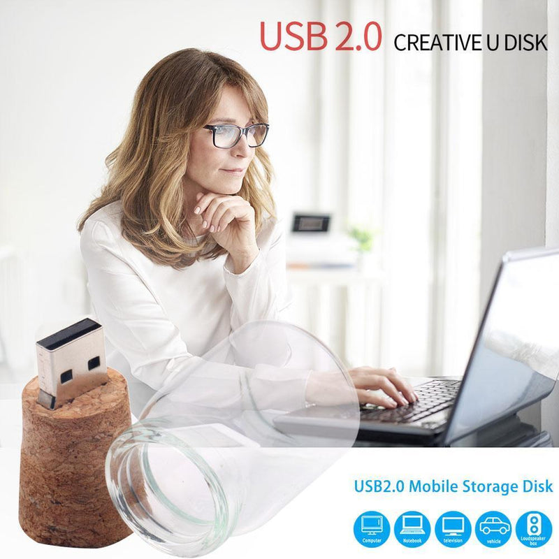 Novelty Wishing Bottle USB 2.0 Mini Flash Drive Memory Storage U Stick Pendrive