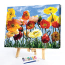 50x40cm Oil Paint By Numbers Beautiful Flower Frameless Picture Kits Home Decor