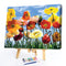 50x40cm Oil Paint By Numbers Beautiful Flower Frameless Picture Kits Home Decor