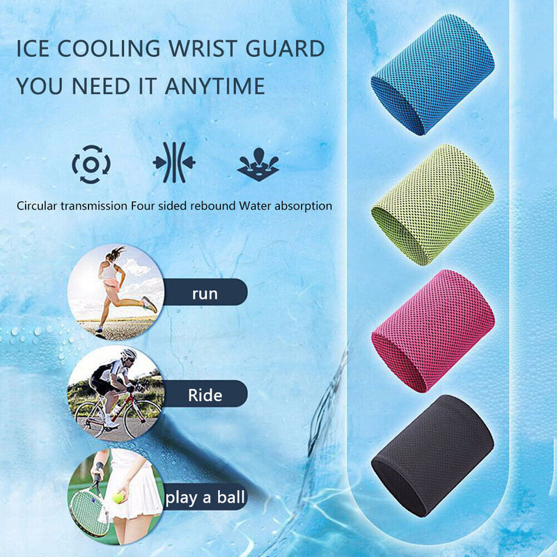 Wrist Sweatband Quick Drying Tennis Sport Cooling Wristband Wrist Brace Suppo