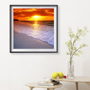 5D DIY Diamond Painting Seawater Sunrise Full Drill Cross Stitch Mosaic Kit