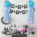 Mermaid Wishes Jellyfish Hanging Paper Lanterns Birthday Decorations (Blue)
