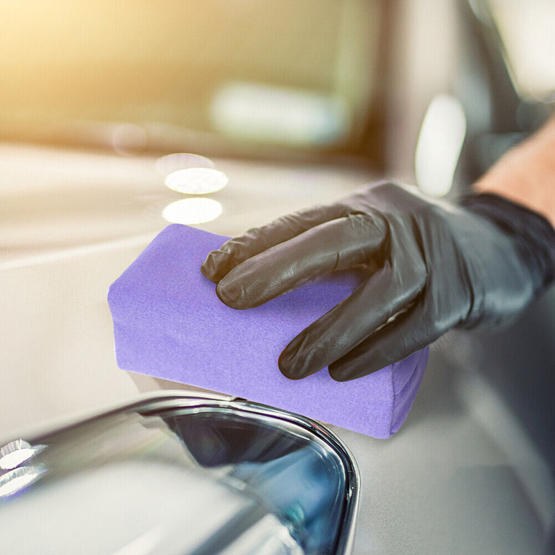 Suede Ceramic Coating Applicator Pad for Car Indoor Outdoor Detailing Purple