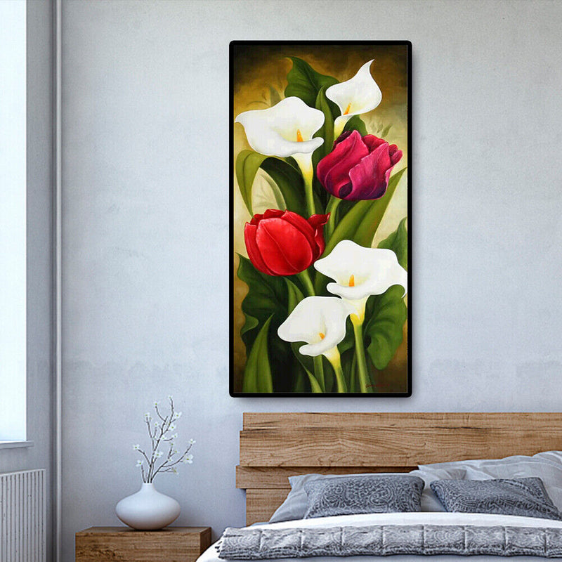 Flower 5D Full Drill Diamond Rhinestone Picture Wall Art DIY Kids Crafts Gi