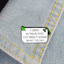 English Letter Brooch Blue Backpack Shirts Decor Lapel Pin Fashion Jewelry Gi