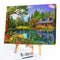 Painting By Numbers Kit DIY Lakeside Cottage Canvas Oil Art Picture Craft