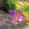Garden Fairy Statue Waterproof Outdoor Sculpture with Solar Lights (Red) Newly
