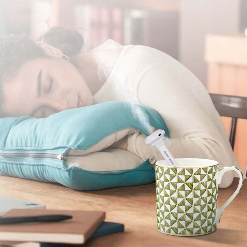 Mini Humidifier Stick - Adjustable Air Humidifier for Personal Use White