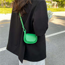 Women Small Leather Messenger Handbag Solid Mini Lipstick Shoulder Totes Bags