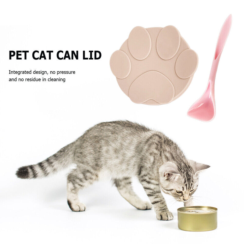 Pet Food Can Cover Silicone Dog Cat Food Storage Fresh Lid Seal Cap (Pink) Newly