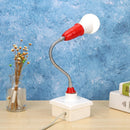 E27 LED Light Bulb Holder Universal Flexible Extension Lamp Socket (Red) Newly
