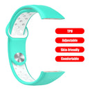 Watch Strap for HUAWEI HONOR Band 6 TPU Bracelet Wristband (Cyan White) Newly