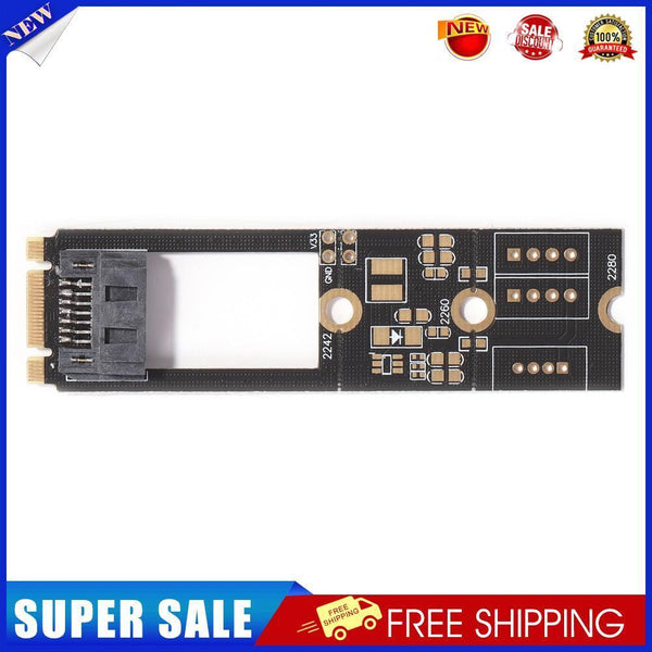 M.2 B-M Key NGFF to SATA3.0 7 Pin Riser Adapter Card for 2242 2260 2280 SDD